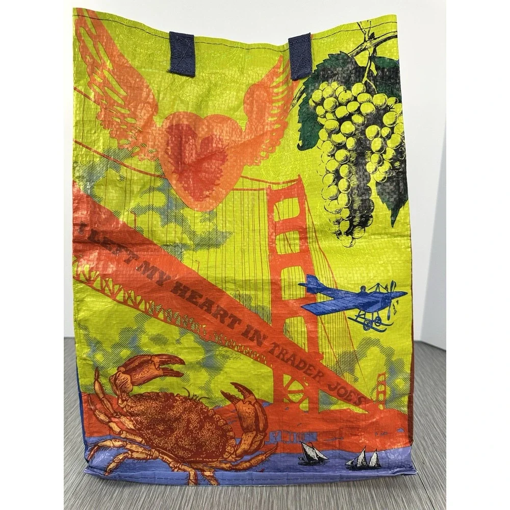 TRADER JOE'S REUSABLE‎ BAG CA CALIFORNIA STATE SAN FRANCISCO NAPA GROCERY TOTE